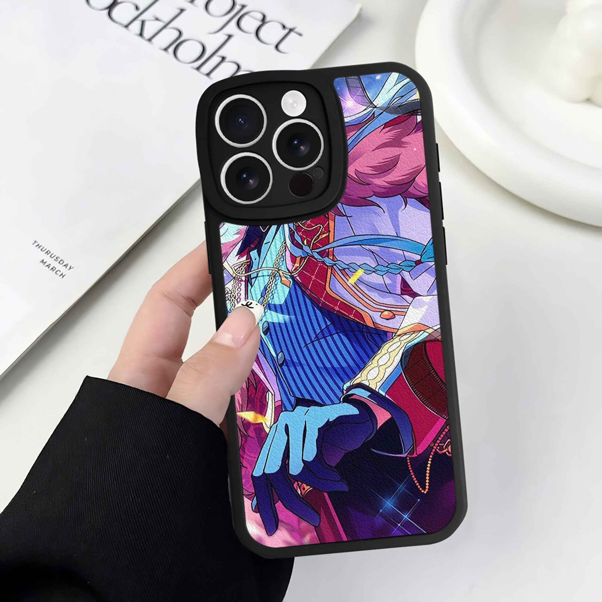 （画像用） あんさんぶるスターズ! Ensemble Stars 【iPhone 16シリーズ対応】シリコンスマホケース（レザー調） 材質：シリコン